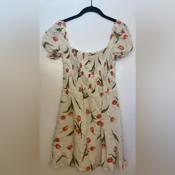 Reformation Orangerie Mini Dress Tulip Bianca Size Medium - Picture 1 of 8
